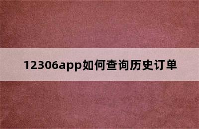 12306app如何查询历史订单