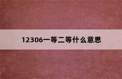 12306一等二等什么意思