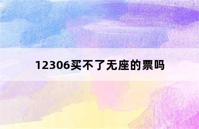 12306买不了无座的票吗