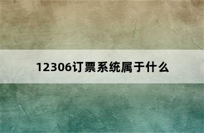 12306订票系统属于什么