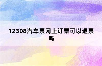 12308汽车票网上订票可以退票吗