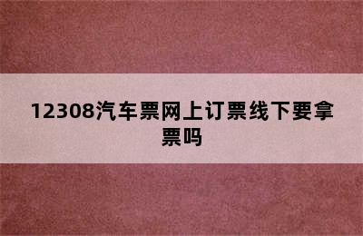 12308汽车票网上订票线下要拿票吗