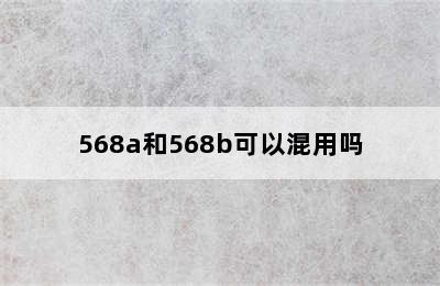 568a和568b可以混用吗