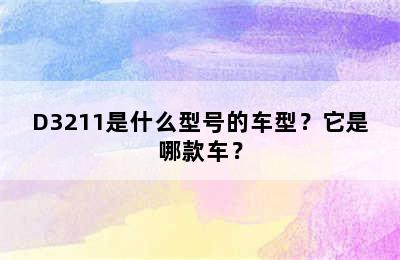 D3211是什么型号的车型？它是哪款车？