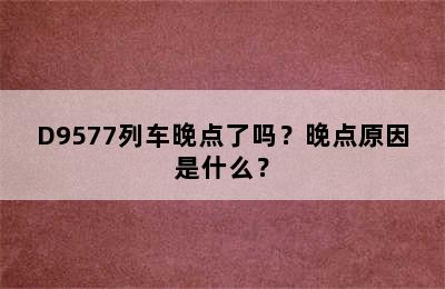 D9577列车晚点了吗？晚点原因是什么？