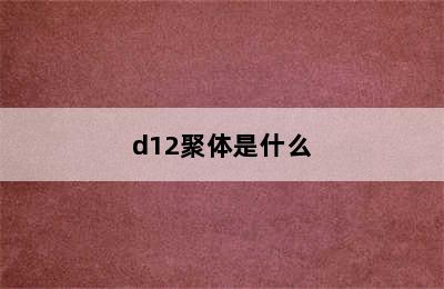 d12聚体是什么