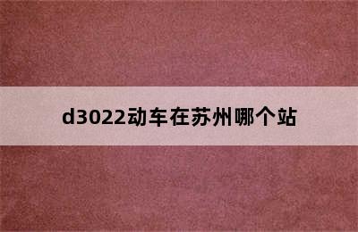 d3022动车在苏州哪个站