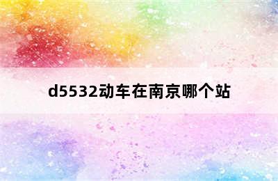 d5532动车在南京哪个站