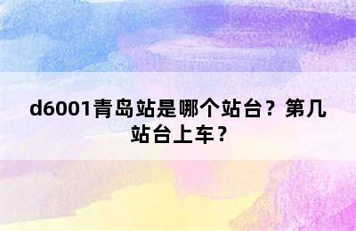 d6001青岛站是哪个站台？第几站台上车？