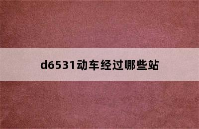 d6531动车经过哪些站