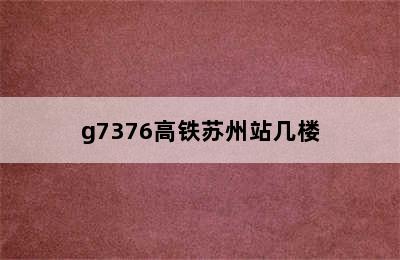 g7376高铁苏州站几楼