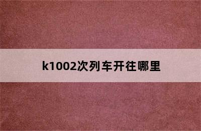 k1002次列车开往哪里