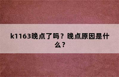 k1163晚点了吗？晚点原因是什么？