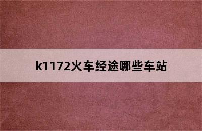 k1172火车经途哪些车站