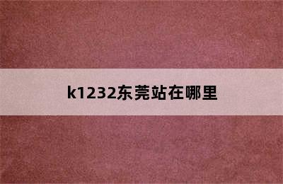 k1232东莞站在哪里