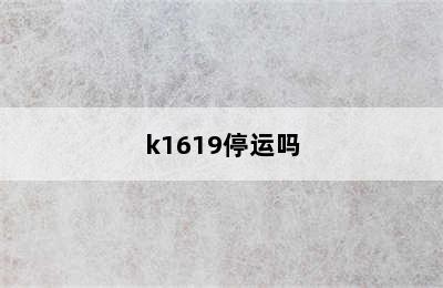 k1619停运吗