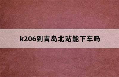 k206到青岛北站能下车吗