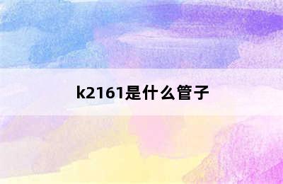 k2161是什么管子