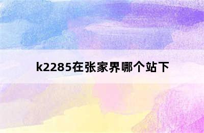 k2285在张家界哪个站下