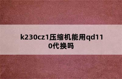 k230cz1压缩机能用qd110代换吗