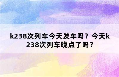 k238次列车今天发车吗？今天k238次列车晚点了吗？