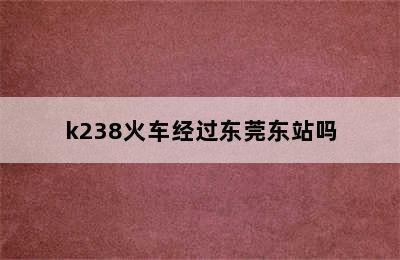 k238火车经过东莞东站吗