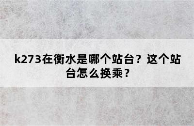 k273在衡水是哪个站台？这个站台怎么换乘？