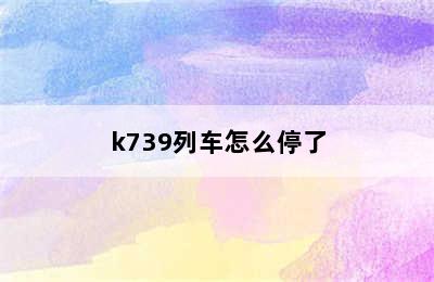 k739列车怎么停了