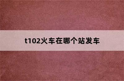 t102火车在哪个站发车