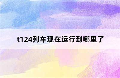t124列车现在运行到哪里了