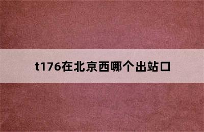 t176在北京西哪个出站口