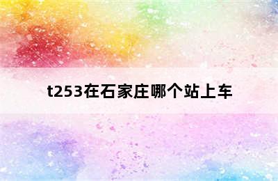 t253在石家庄哪个站上车