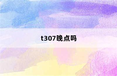 t307晚点吗