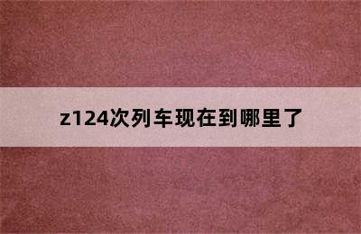 z124次列车现在到哪里了