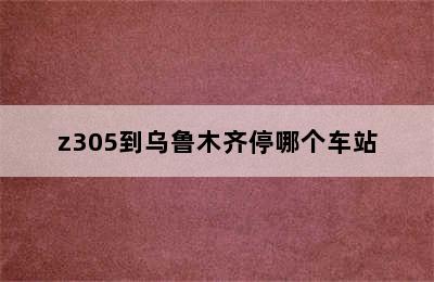 z305到乌鲁木齐停哪个车站