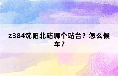 z384沈阳北站哪个站台？怎么候车？