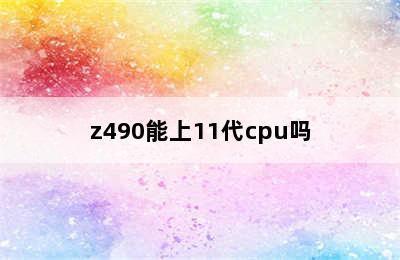 z490能上11代cpu吗