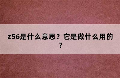 z56是什么意思？它是做什么用的？