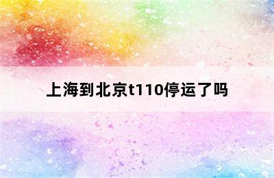 上海到北京t110停运了吗