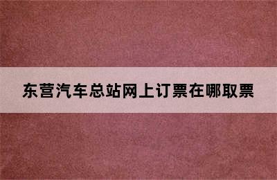 东营汽车总站网上订票在哪取票