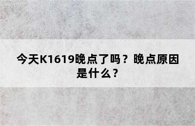 今天K1619晚点了吗？晚点原因是什么？