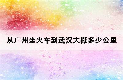 从广州坐火车到武汉大概多少公里