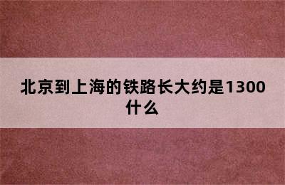 北京到上海的铁路长大约是1300什么