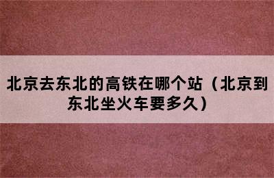 北京去东北的高铁在哪个站（北京到东北坐火车要多久）