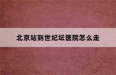 北京站到世纪坛医院怎么走