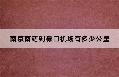 南京南站到禄口机场有多少公里