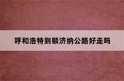 呼和浩特到额济纳公路好走吗