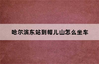 哈尔滨东站到帽儿山怎么坐车