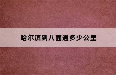 哈尔滨到八面通多少公里