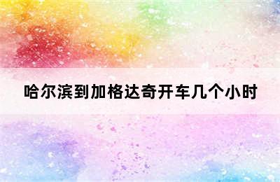 哈尔滨到加格达奇开车几个小时